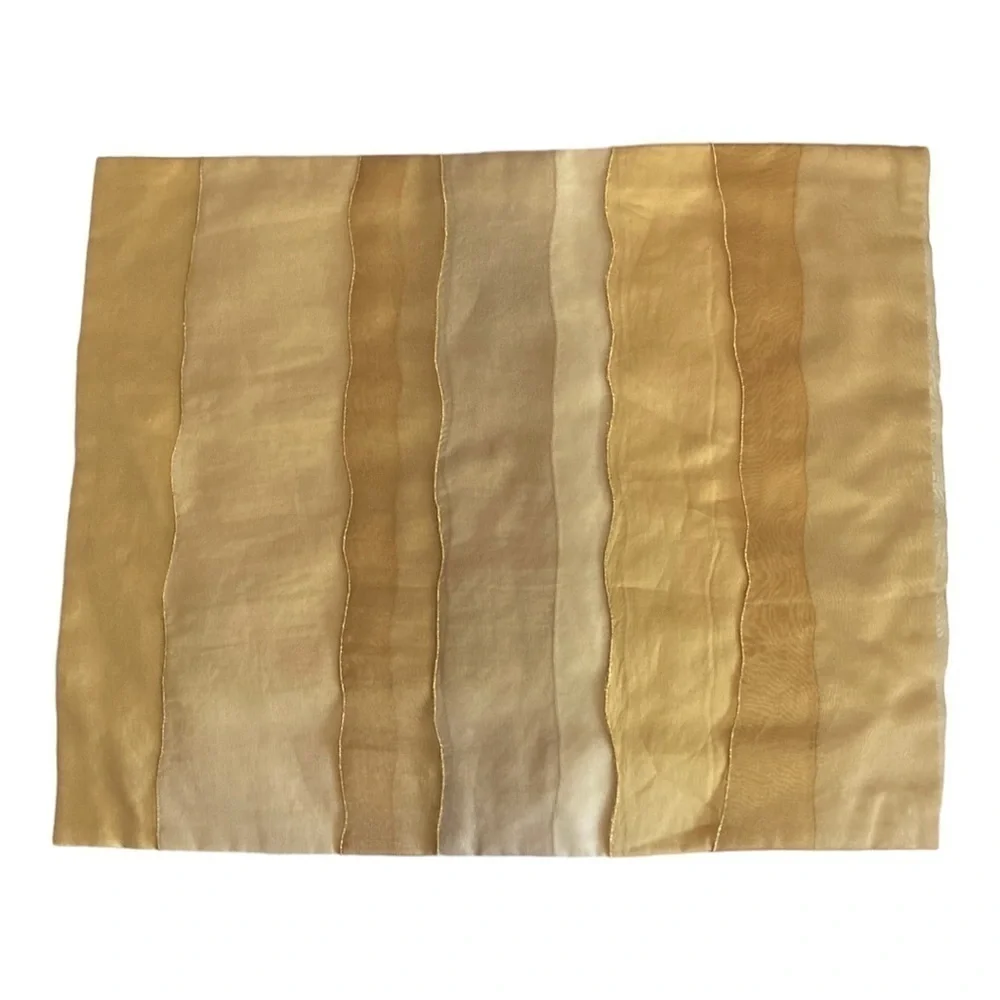 Donna Karan Home Gilded Sheer Layered Decorative Pillow Sham NWT